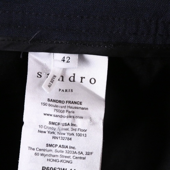 Sandro Alpha Tapered Wool Drawstring Pants - Picture 7 of 10